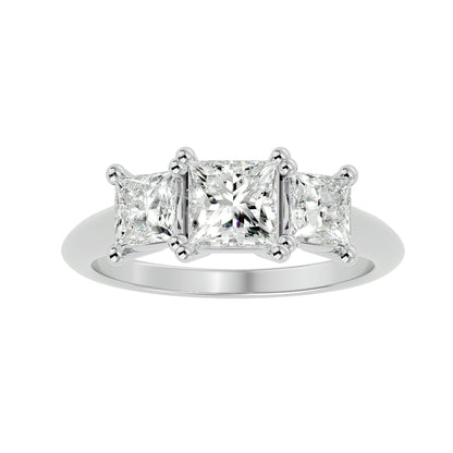 Juna side princess diamond engagement ring