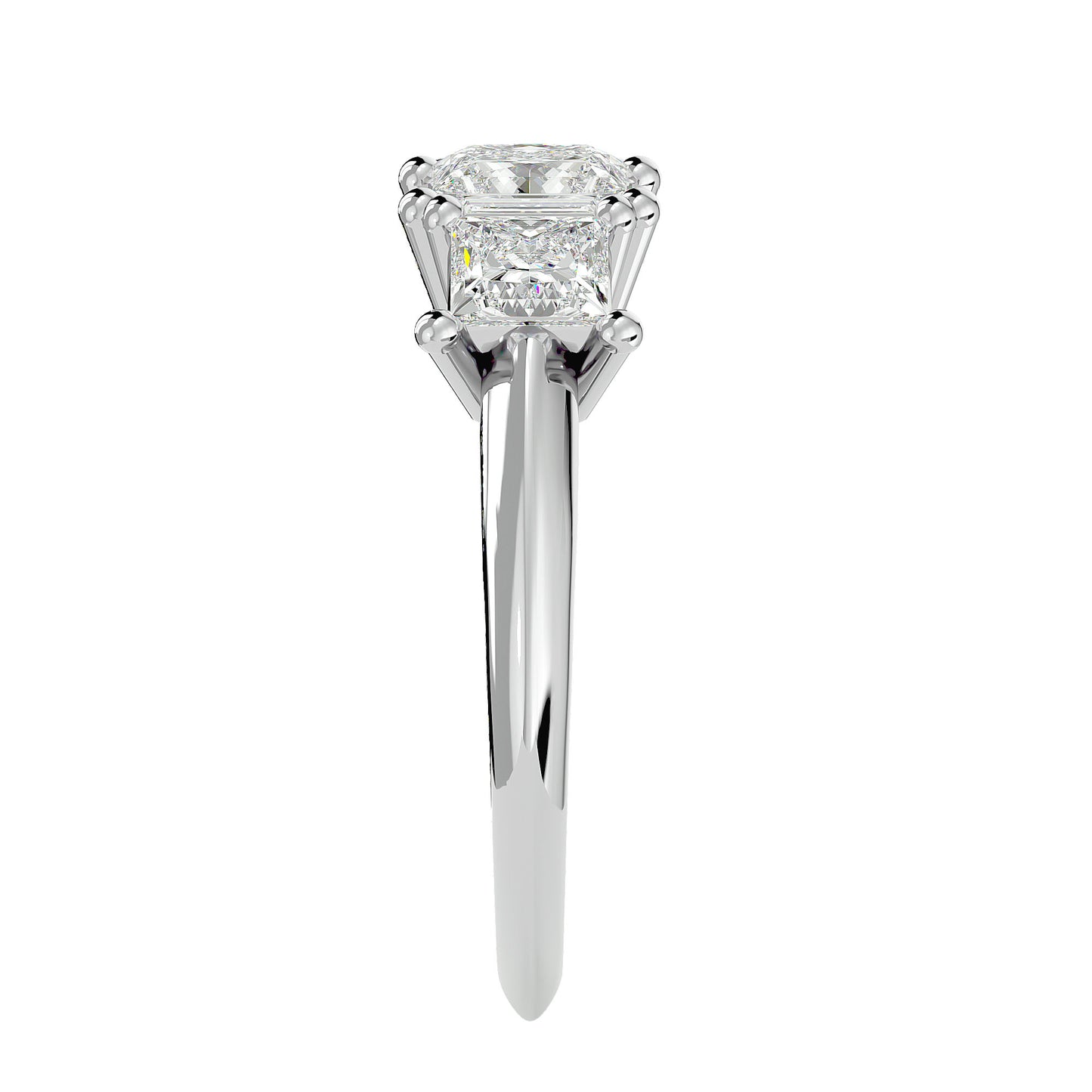 Juna side princess diamond engagement ring