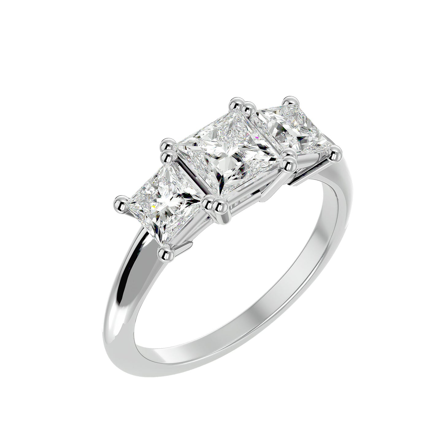 Juna side princess diamond engagement ring