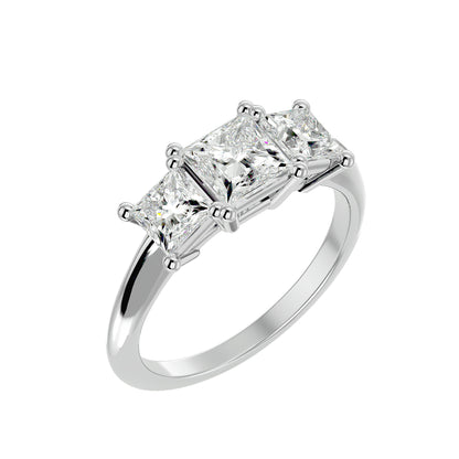 Juna side princess diamond engagement ring