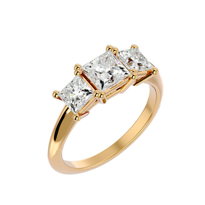 Juna side princess diamond engagement ring