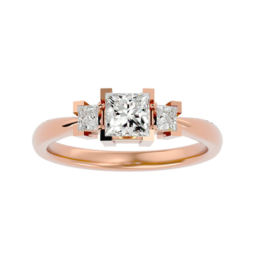 Elin side princess diamond engagement ring