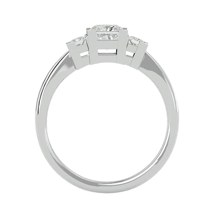 Elin side princess diamond engagement ring