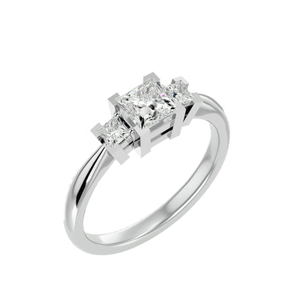 Elin side princess diamond engagement ring