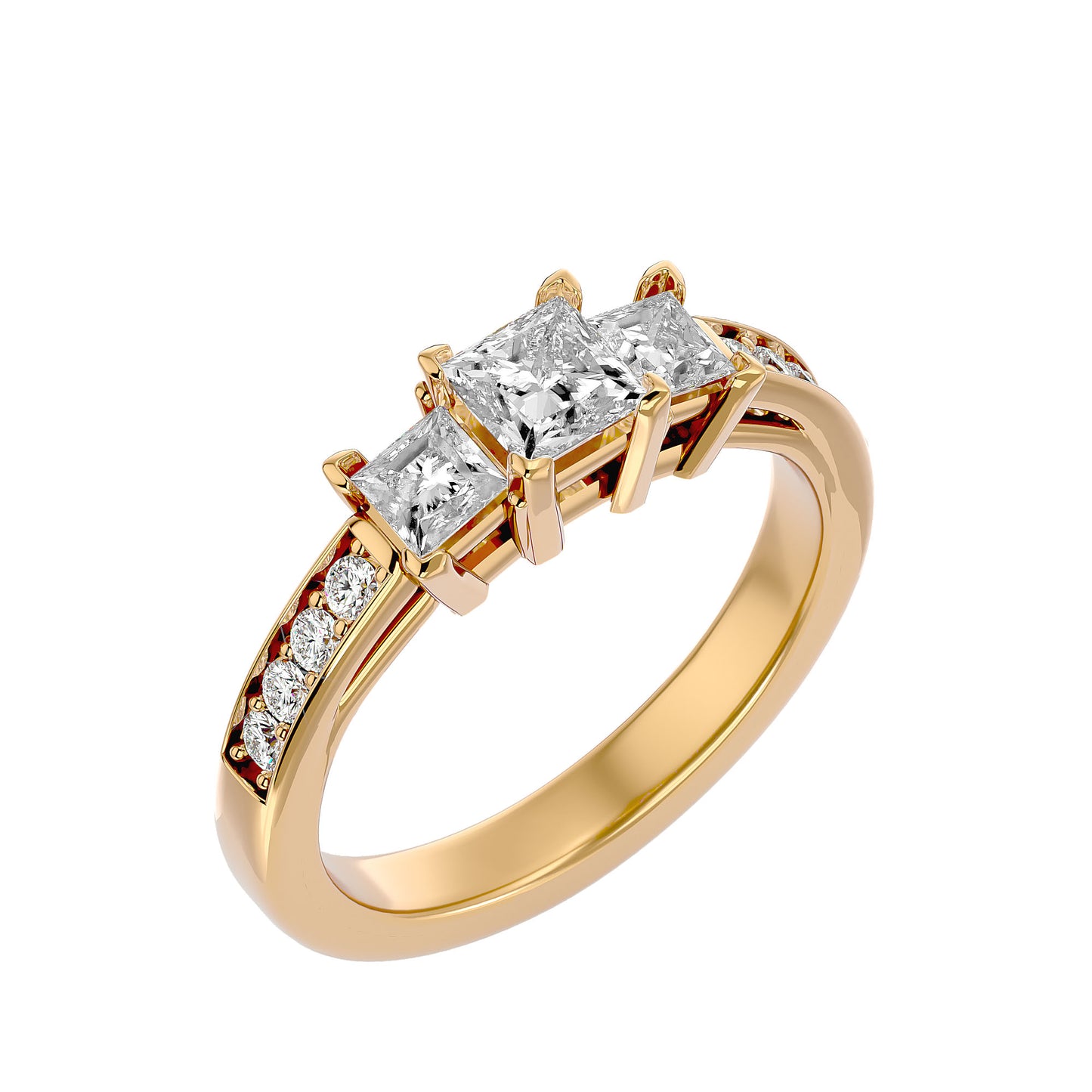 Femke princess diamond engagement ring