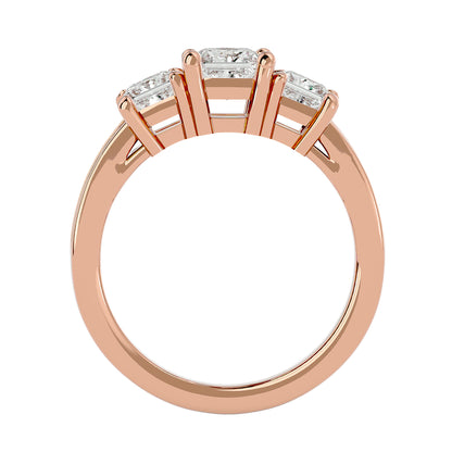 Lotte side princess diamond engagement ring
