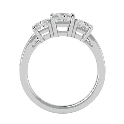 Lotte side princess diamond engagement ring