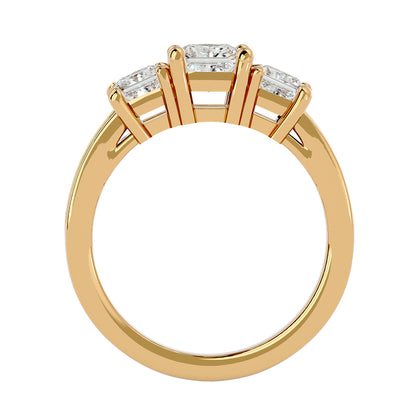 Lotte side princess diamond engagement ring