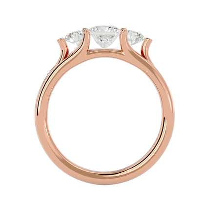 Noor side round diamond engagement ring