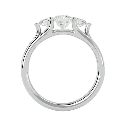 Noor side round diamond engagement ring