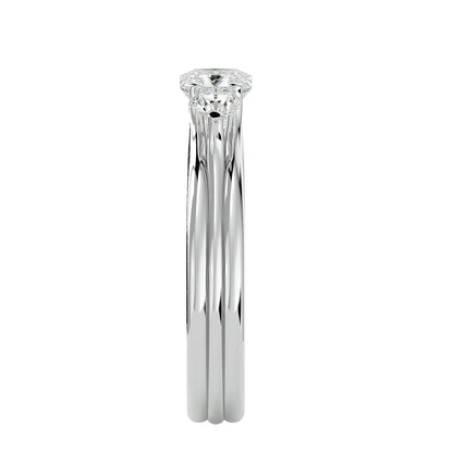 Noor side round diamond engagement ring