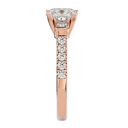 Livia side princess diamond engagement ring
