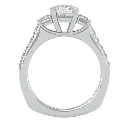 Livia side princess diamond engagement ring