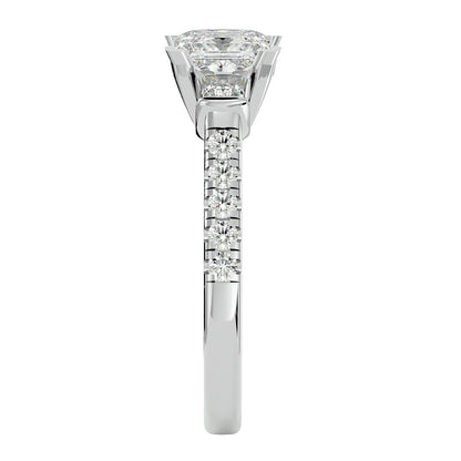 Livia side princess diamond engagement ring
