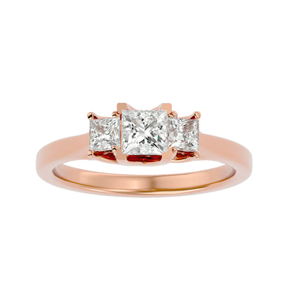 Sarina side princess diamond engagement ring