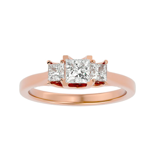 Sarina side princess diamond engagement ring