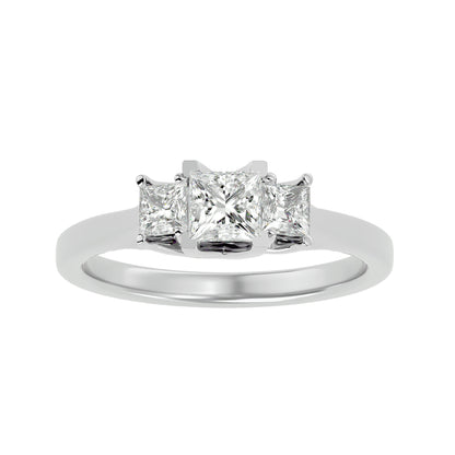 Sarina side princess diamond engagement ring