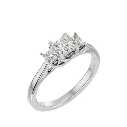Sarina side princess diamond engagement ring