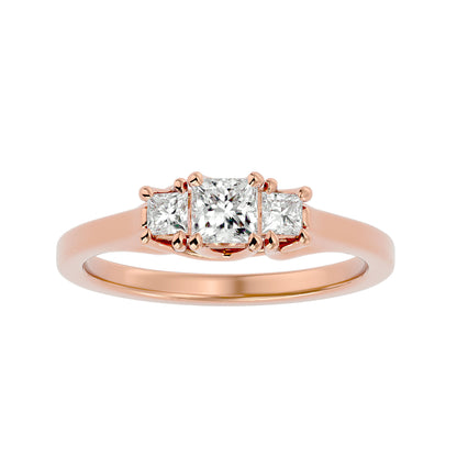 Chiara side princess diamond engagement ring