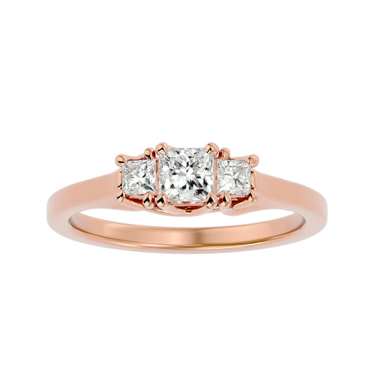 Chiara side princess diamond engagement ring