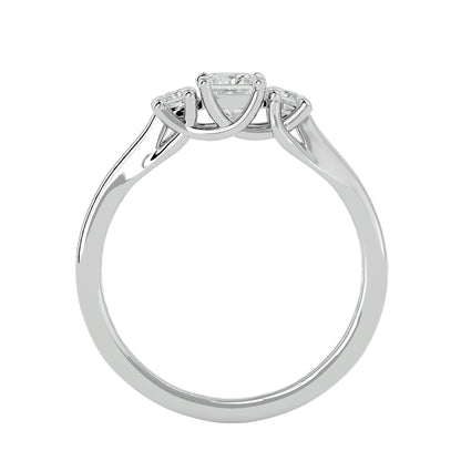 Chiara side princess diamond engagement ring