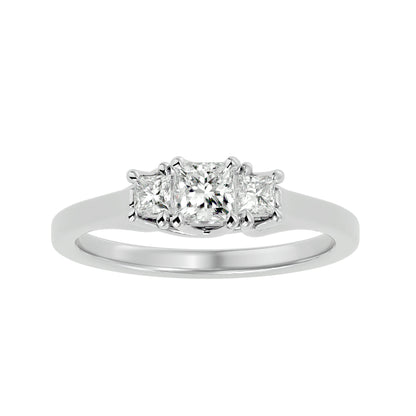 Chiara side princess diamond engagement ring