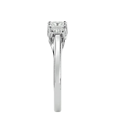 Chiara side princess diamond engagement ring