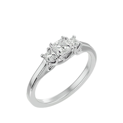 Chiara side princess diamond engagement ring