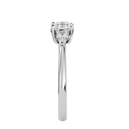 Martina side tapper diamond engagement ring
