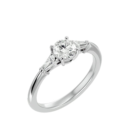 Martina side tapper diamond engagement ring