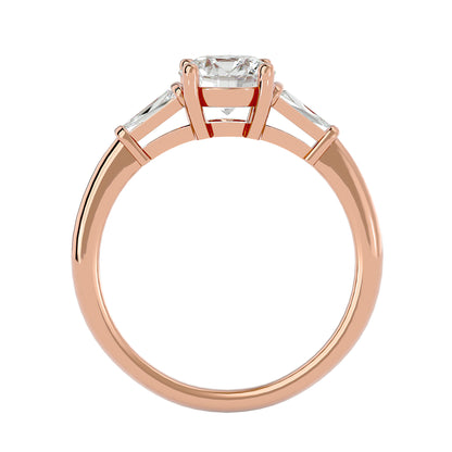 Lorenza side tapper diamond engagement ring