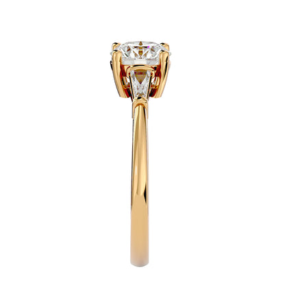 Lorenza side tapper diamond engagement ring