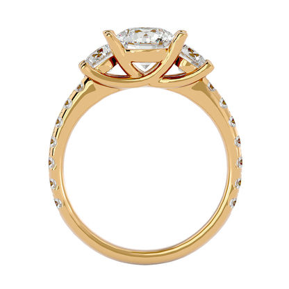 Vittoria side round diamond engagement ring