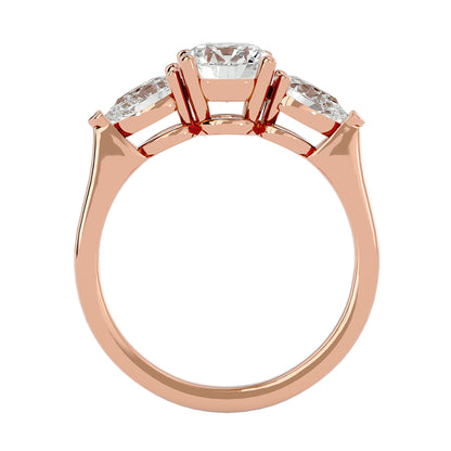 Giorgia side pear diamond engagement ring
