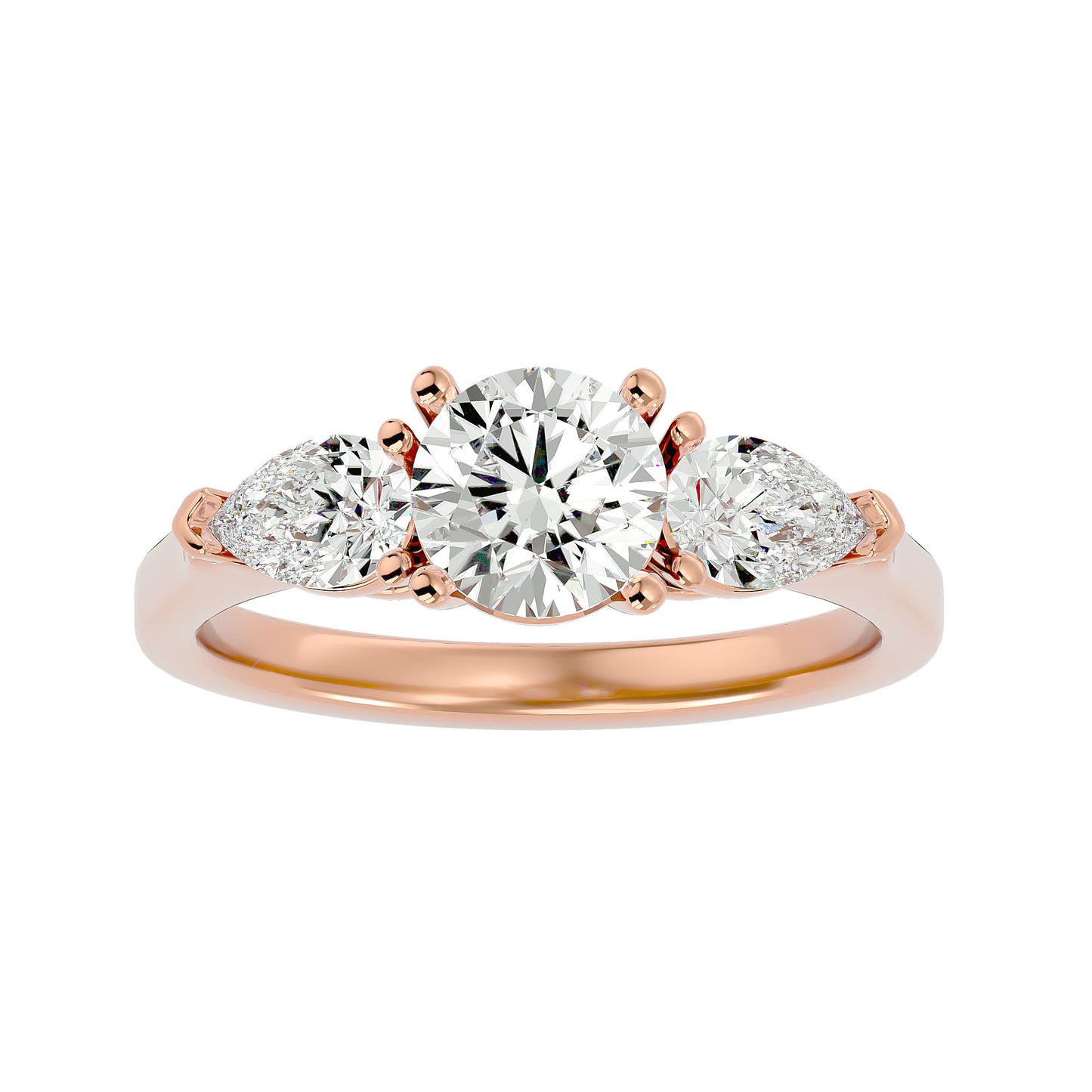 Giorgia side pear diamond engagement ring