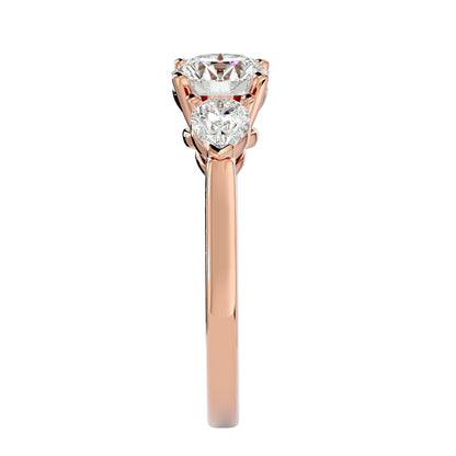 Giorgia side pear diamond engagement ring