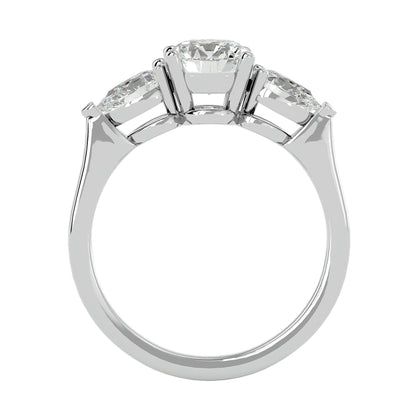 Giorgia side pear diamond engagement ring