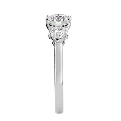 Giorgia side pear diamond engagement ring