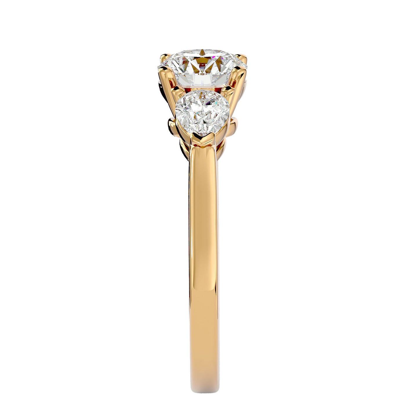 Giorgia side pear diamond engagement ring