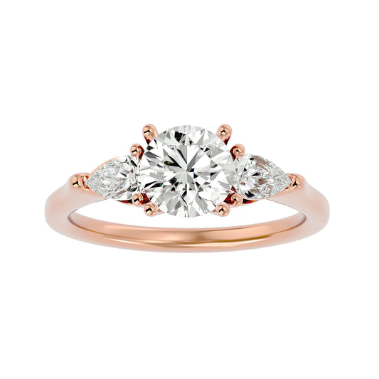 Marianna side pear diamond engagement ring