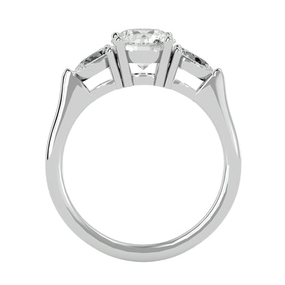 Marianna side pear diamond engagement ring