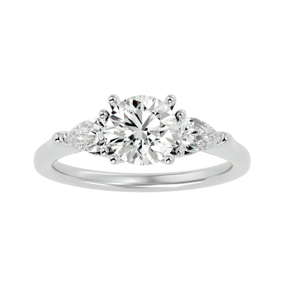Marianna side pear diamond engagement ring