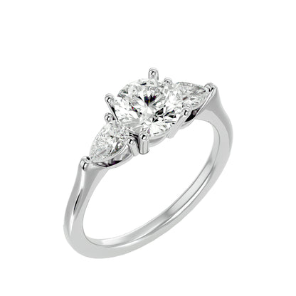 Marianna side pear diamond engagement ring