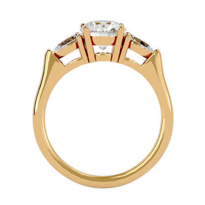 Marianna side pear diamond engagement ring