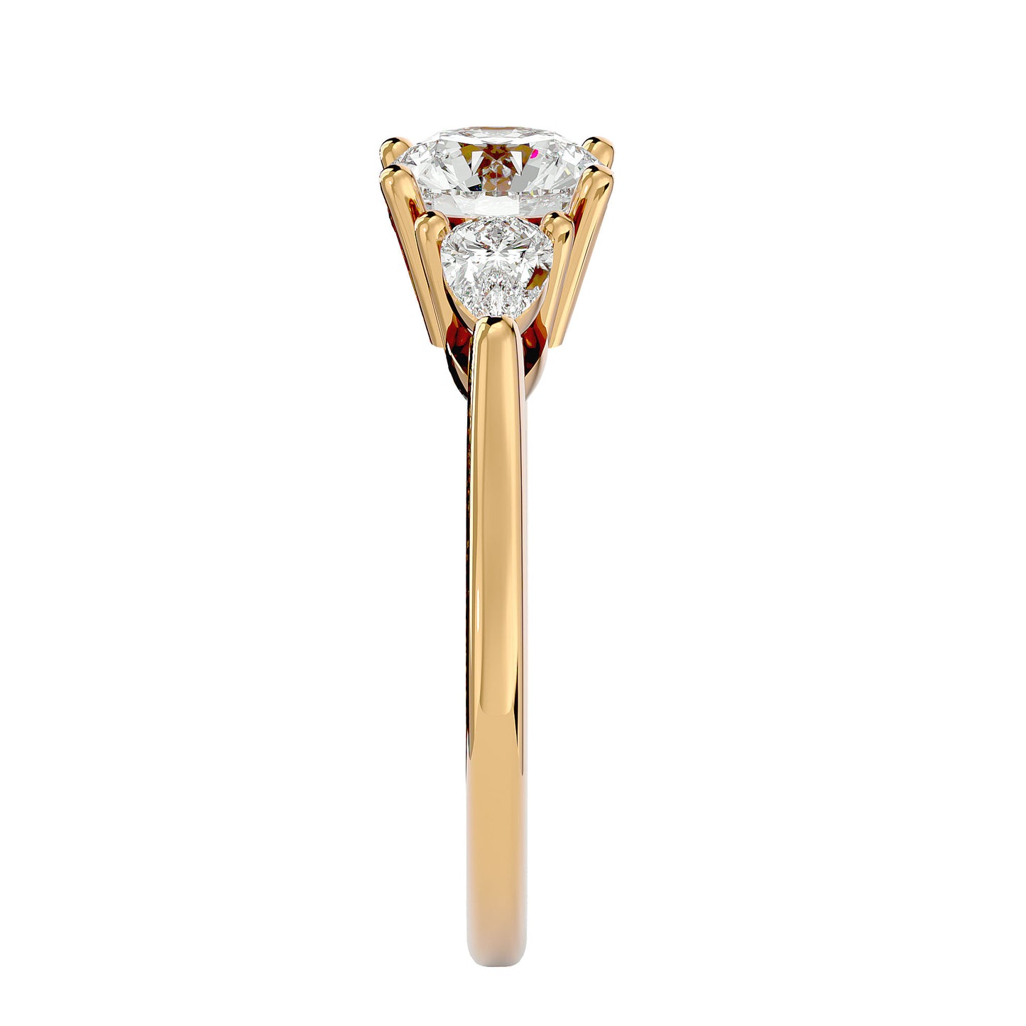 Marianna side pear diamond engagement ring