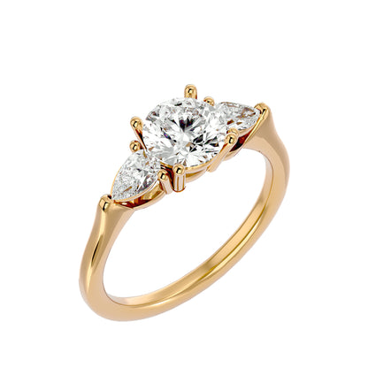 Marianna side pear diamond engagement ring