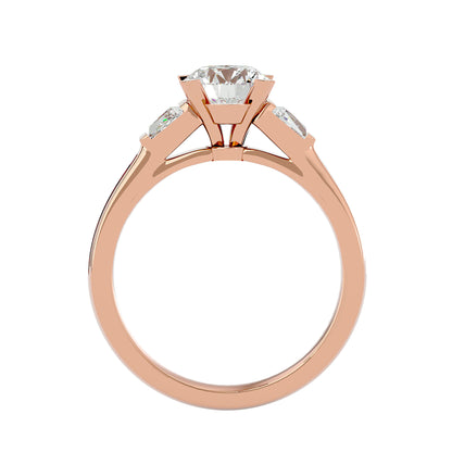Giovanna side tapper diamond engagement ring