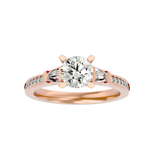 Giovanna side tapper diamond engagement ring