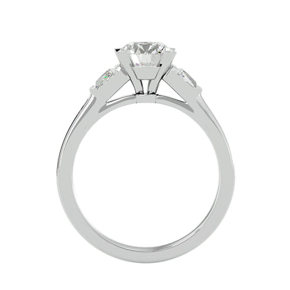 Giovanna side tapper diamond engagement ring