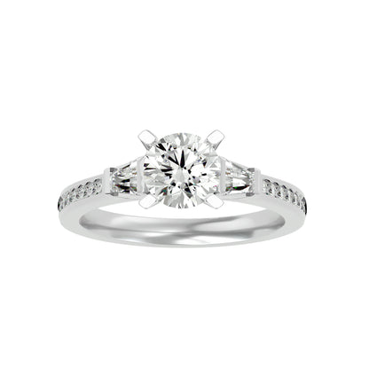 Giovanna side tapper diamond engagement ring